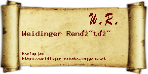 Weidinger Renátó névjegykártya